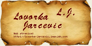 Lovorka Jarčević vizit kartica
